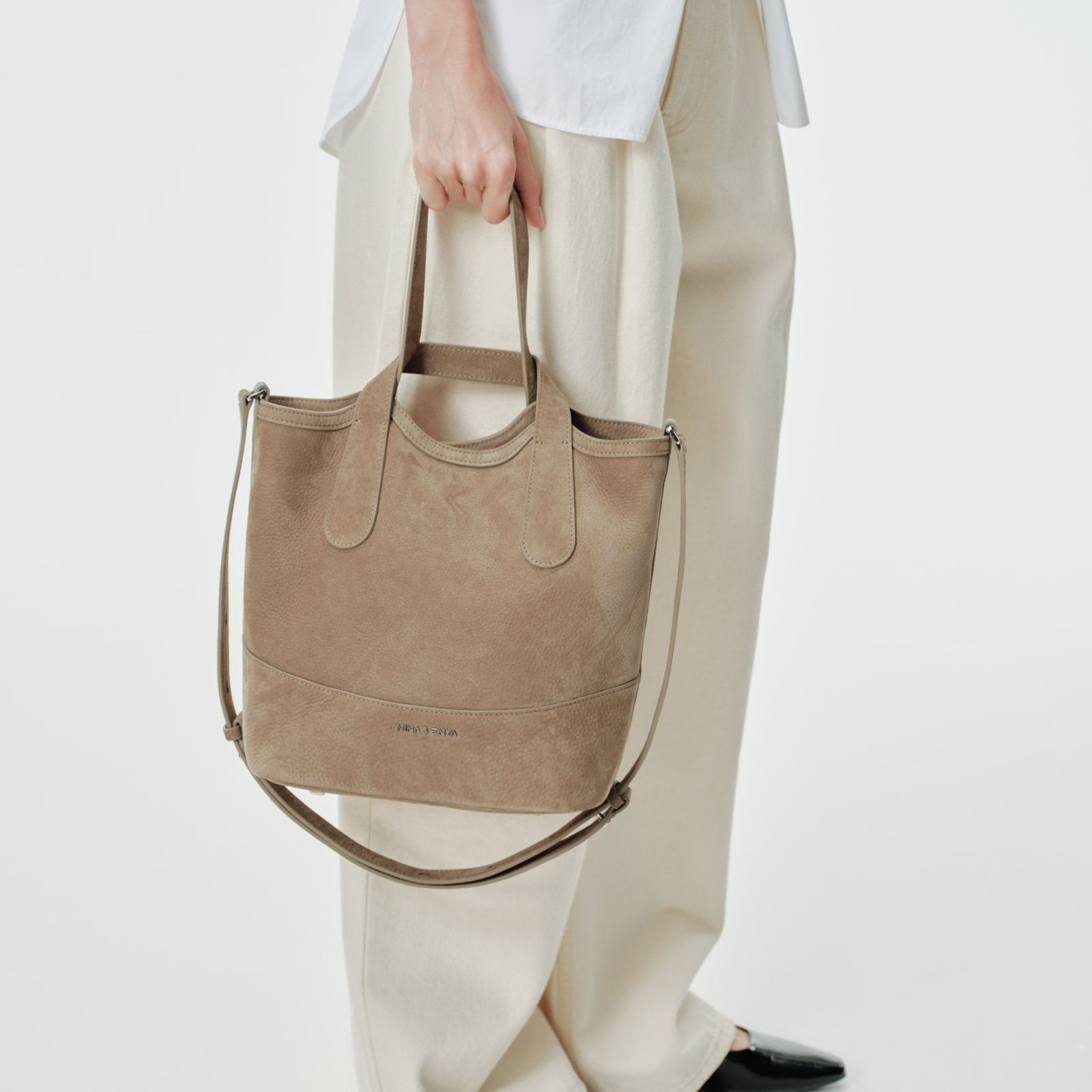 Basket Bag -  Khaki Beige - L